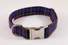 Blue Plaid School Boy Bow Tie Dog Collar