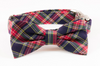 Classic Black and Red Tartan Plaid Dog Bow Tie Collar