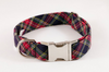 Classic Black and Red Tartan Plaid Girl Dog Flower Bow Tie Collar