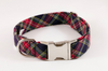 Classic Black and Red Tartan Plaid Dog Bow Tie Collar