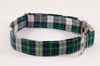 Green and Blue Prep School Plaid Bow Tie Dog Collar