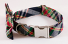 Madras Bow Tie Dog Collar