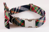 Classic Madras Bow Tie Dog Collar