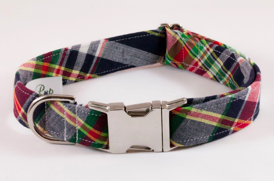 Montauk Madras Dog Collar