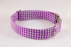 Preppy Purple Gingham Dog Bow Tie Collar