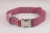 Garnet Gingham Dog Bow Tie Collar