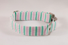 Preppy Pink and Green Seersucker Dog Collar