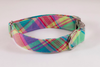 Preppy Pink Madras Dog Collar