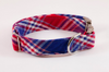 Red White and Blue Americana Plaid Dog Collar