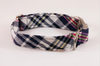 Navy and Pink Madras Bow Tie Dog Collar