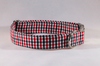 Preppy Black and Red Gingham Georgia Bulldogs Dog Collar