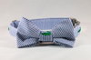Preppy Navy Alligator Seersucker Bow Tie Dog Collar