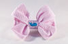 Preppy Pink Seersucker Whale Girl Bow Tie Dog Collar
