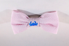Preppy Pink Crab Seersucker Bow Tie Dog Collar