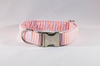 Preppy Pink and Orange Sherbet Seersucker Bow Tie Dog Collar