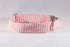Preppy Pink and Orange Sherbet Seersucker Bow Tie Dog Collar