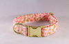 Champagne Pop Pink and Gold Polka Dot Girl Dog Flower Bow Tie Collar--Valentine's Day