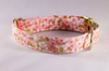 Champagne Pop Pink and Gold Polka Dot Girl Dog Flower Bow Tie Collar--Valentine's Day
