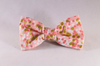 Champagne Pop Pink and Gold Polka Dot Dog Bow Tie Collar--Valentine's Day