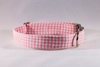 Preppy Pink Gingham Bow Tie Dog Collar