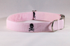 Preppy Pink Skull and Crossbones Girl Dog Bow Tie Collar