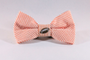 Preppy Football Orange Seersucker Dog Bow Tie Collar, Tennessee Vols