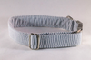 Preppy Grey Seersucker Dog Collar