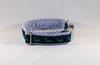 Seersucker Navy Blue Nantucket Whale Bow Tie Dog Collar