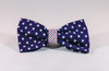 Preppy Red White and Blue Patriotic Pup Seersucker Bow Tie Dog Collar