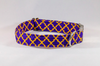 Preppy Purple and Gold LSU Quatrefoil Collar