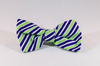 Navy Blue and Lime Dog Bow Tie Collar