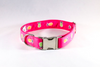 Pink and Green Seersucker Pineapple Girl Dog Flower Bow Tie Collar