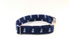 Preppy Blue Denim Pineapple Dog Collar