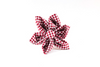 Garnet Gingham Girl Dog Flower Bow Tie Collar
