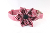 Garnet and Black Gingham Gamecocks Girl Dog Flower Bow Tie Collar