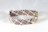 The Dapper Gent Classic Plaid Dog Collar, Tan and Maroon