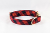Buffalo Check Plaid Girl Dog Flower Bow Tie Collar