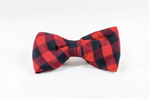 Buffalo Check Plaid Dog Bow Tie