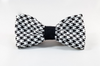 Classic Black and White Houndstooth Dog Bow Tie Collar