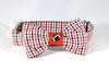 Preppy Black and Red Gingham Georgia Bulldogs Football Dog Bow Tie Collar