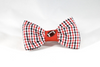 Preppy Black and Red Gingham Georgia Bulldogs Football Dog Bow Tie Collar