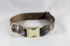 The Sporting Pup Camo and Khaki Seersucker Bow Tie Dog Collar