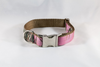 The Sporting Pup Pink Camo Girl Dog Flower Bow Tie Collar--Brown