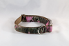 The Sporting Pup Pink Camo Girl Dog Flower Bow Tie Collar--Brown