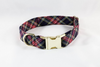 Classic Black and Red Tartan Plaid Dog Bow Tie Collar