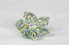 Mardi Gras Gingham Girl Dog Flower Bow Tie