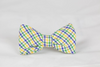 Mardi Gras Gingham Dog Bow Tie Collar