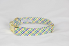 Mardi Gras Gingham Dog Bow Tie Collar