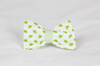 Luck of the Irish St. Patrick's Day Green Seersucker Clover Dog Bow Tie