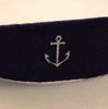 Navy Blue Anchor Dog Bow Tie Collar